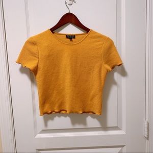Topshop ginger yellow top